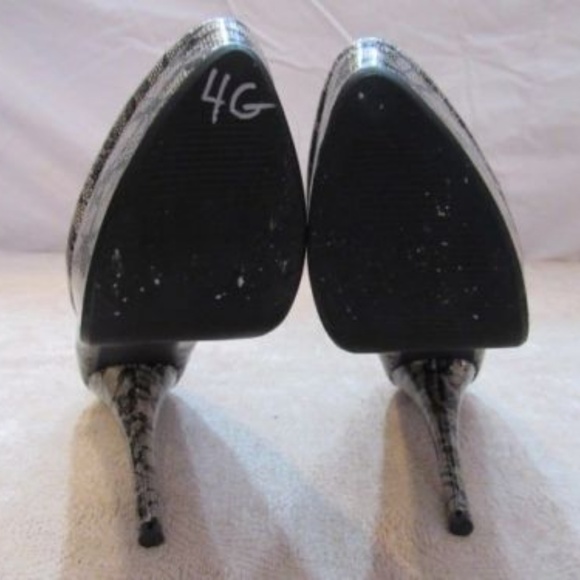 Charlotte Russe Lace Black Platform High Heels Shoe Size 5 - Picture 5 of 6